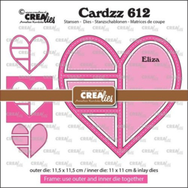 Crealies Cardzz Frame & inlay Eliza CLCZ612 max. 11,5x11,5cm
