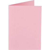 6 x rechthoekige staande kaart (10,5 x 14,8 cm) babyroze (959)