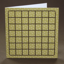 Marjoleine’s kaarten old green dot 2 met kaartenrekje (10 stuks)