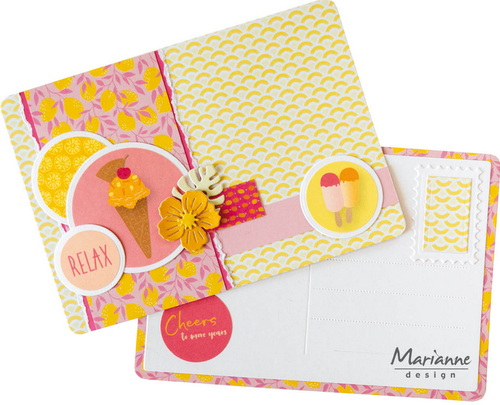 Craftables stencil Postcard	CR1698