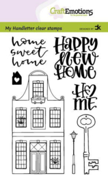 Clear Stamp Carla Kamphuis: A6 - handletter - New home 1 (Engels)