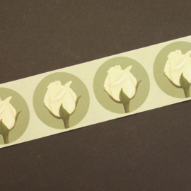 Sluitstickers - 10 stuks - creme rozen