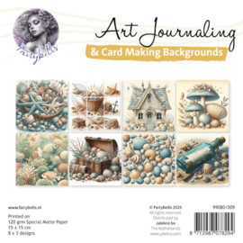 FairyBells Art Journaling & Card Making Backgrounds Set 9: Zomer, zand en zee