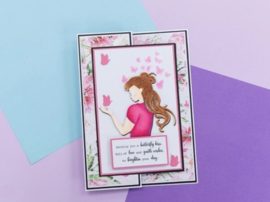 Stans, sjabloon en stempel - Butterfly kisses