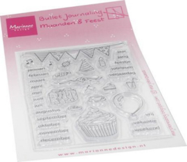 Clear stamp Marjoleine's Bujo - Maanden en Feest MZ1907