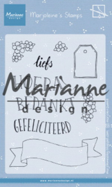 Clear stamp: (MZ 1904) Marjoleine's teksten en labels NL