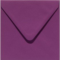 6 x vierkante envelop (14 x 14 cm) aubergine (909)