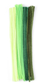 Chenilledraad 5 kleuren: groen