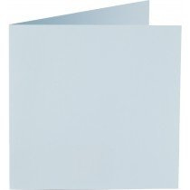 6 x vierkante kaart (13,2 x 13,2 cm) babyblauw (956)