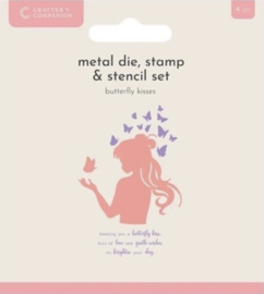 Stans, sjabloon en stempel - Butterfly kisses