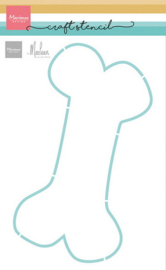 Craft stencil - Dog bone by Marleen PS8181