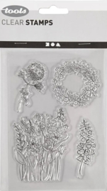 Clear stamp bloemen #240012