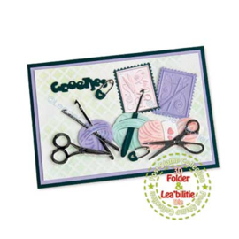 3D embossing folder Hobby met postzegelstans 35.9402
