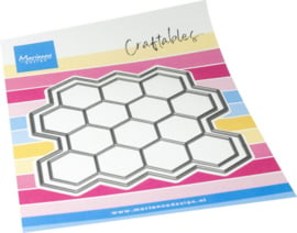 Craftables stencil Pixel Hexagon CR1668