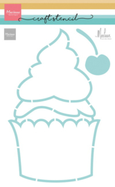 Craft stencil - Cup Cake by Marleen PS8194