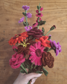 Chenilledraad 5 kleuren: rood, roze, bordeaux