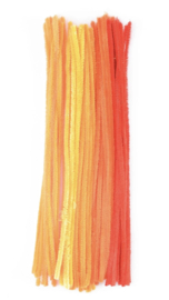 Chenilledraad 5 kleuren: oranje