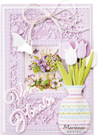 Creatables stencil Rectangle Flowers LR0888