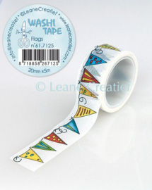 Washi tape Vlaggetjes 20mm x 5m 61.7125