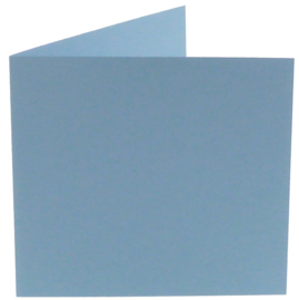 6 x vierkante kaart (13,2 x 13,2 cm) lichtblauw (964) lijkt op ijsblauw 42