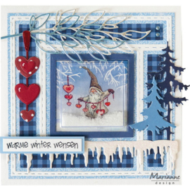 Creatables stencil Log cabin layout LR0831