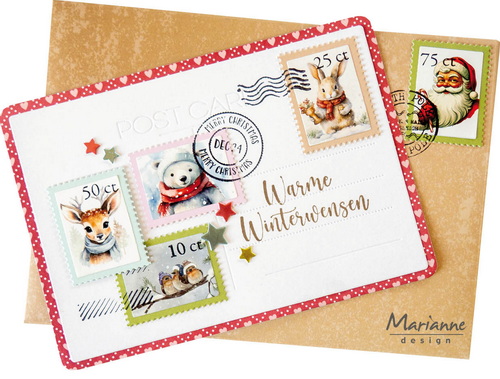 Craftables stencil Postcard	CR1698