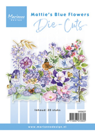 Diecuts Mattie's blue flowers (20) VK9627
