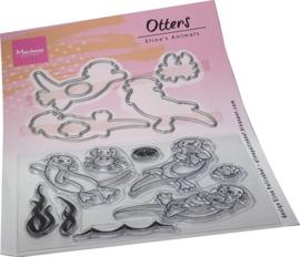 Clear stamp Eline's Animals Otters EC0191