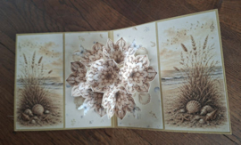 Fairybells combi knipvel voor pop-up en decoupage - schelpenbloemen beige A
