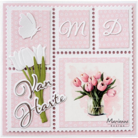 Craftables stencil Layout Stamp Square CR1679