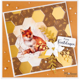 Craftables stencil Pixel Hexagon CR1668