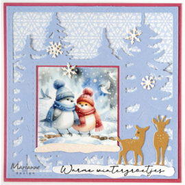 Creatables stencil Forest square LR0971