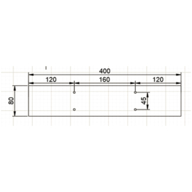 Tafelpoten 40x43 cm gepoedercoat zwart frame voor bijzettafel.