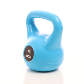 LUXTRI Kettlebell 4 kg blauw kogelgewicht met cementvulling