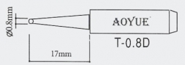 T-0.8D AOYUE e.a. Soldeerpunt D0,8x0,6mm