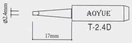 T-2.4D AOYUE e.a. Soldeerpunt, D 2,4x0,5mm