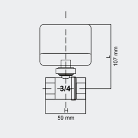 2-weg kogelkraan 3 / 4 " Zone Valve DQ220