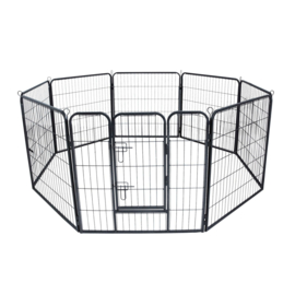 Vrijloop Puppy-box, Honden Vrijloopgebied, hekwerk met poort; 100 cm hoog.
