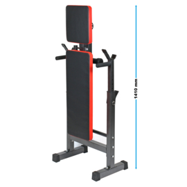 Inklapbare halterbank tot 230kg; vlakke trainingsbank.