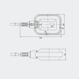 Vlotterschakelaar voor dompelpompen, SK-12A (2m)