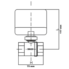 3-weg kogelkraan 3 / 4 " Zone Valve DQ320