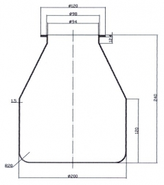 Butyl - Membraan voor 20-24 liter expansievat