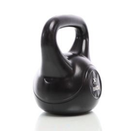 LUXTRI Kettlebell 8 kg zwart kogelgewicht cementvulling krachttraining