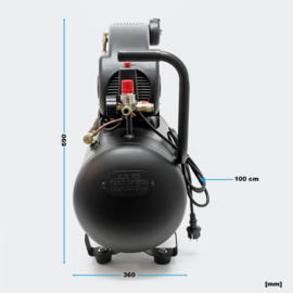 Compressor 50 liter 1,5 kW, max. 8 bar. (206 l/min)