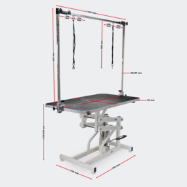 Hydraulische hondentrimtafel, trimtafel, kniptafel voor honden en katten.