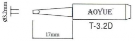 T-3.2D  AOYUE e.a. Soldeerpunt, D 3,2x0,5mm