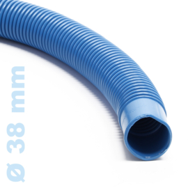 Zwembadslang, blauw met huls, Doorsnede: 38mm Lengte: 21m.