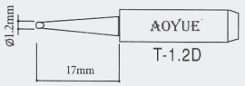 T-1.2D AOYUE e.a. Soldeerpunt D 1,2x0,7mm