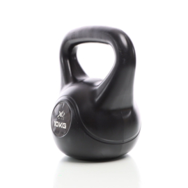 LUXTRI Kettlebell 10 kg zwart kogelgewicht cementvulling krachttraining