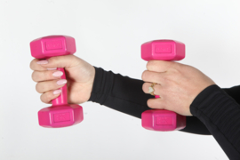 LUXTRI Dumbbells set 2x 500 gr roze halters gewichten krachttraining